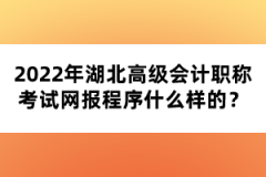 2022年湖北高級(jí)會(huì)計(jì)職稱考試網(wǎng)報(bào)程序什么樣的？