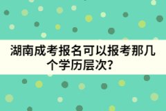 湖南成考報(bào)名可以報(bào)考那幾個(gè)學(xué)歷層次？