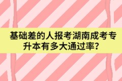 基礎(chǔ)差的人報(bào)考湖南成考專升本有多大通過(guò)率？