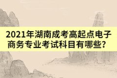 2021年湖南成考高起點電子商務專業(yè)考試科目有哪些？