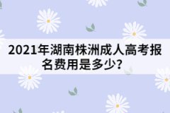 2021年湖南株洲成人高考報名費用是多少？