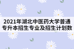 2021年湖北中醫(yī)藥大學(xué)普通專升本招生專業(yè)及招生計(jì)劃數(shù)