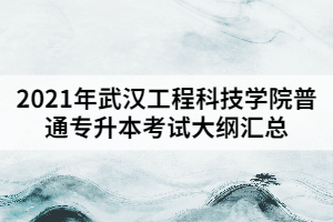 2021年武漢工程科技學(xué)院普通專升本考試大綱匯總