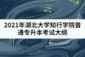 2021年湖北大學(xué)知行學(xué)院普通專升本《工程項目管理》考試大綱