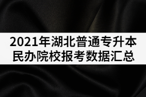 2021年湖北普通專升本民辦院校報考數(shù)據(jù)匯總