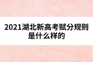 2021湖北新高考賦分規(guī)則是什么樣的