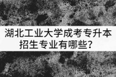 湖北工業(yè)大學成考專升本招生專業(yè)有哪些？該怎么選？