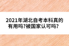 2021年湖北自考本科真的有用嗎?被國(guó)家認(rèn)可嗎？