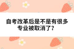 自考改革后是不是有很多專業(yè)被取消了？