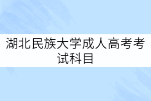 湖北民族大學(xué)成考考試科目