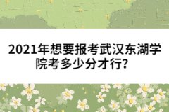 2021年想要報(bào)考武漢東湖學(xué)院考多少分才行？