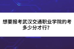 想要報(bào)考武漢交通職業(yè)學(xué)院的考多少分才行？