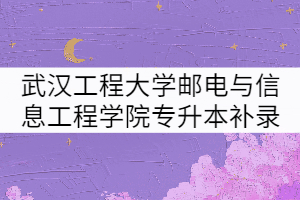 2021年武漢工程大學(xué)郵電與信息工程學(xué)院專升本補錄擬錄取名單公示