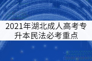 2021年湖北成人高考專升本民法必考重點(diǎn)（四）