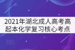 2021年湖北成人高考高起本《化學》復習核心考點一