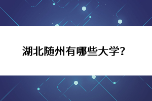 湖北隨州有哪些大學(xué)？