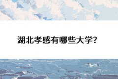 湖北孝感有哪些大學(xué)？