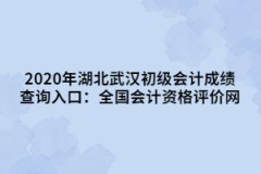 2020年湖北武漢初級會計成績查詢?nèi)肟冢喝珖鴷嬞Y格評價網(wǎng)