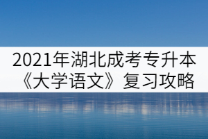 2021年湖北成人高考專升本《大學(xué)語文》復(fù)習(xí)攻略(四)