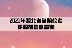 2021年湖北省各院?？佳姓{(diào)劑信息查詢