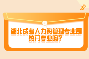 湖北成考人力資管理專業(yè)是熱門專業(yè)嗎？