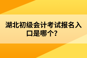 湖北初級會(huì)計(jì)考試報(bào)名入口是哪個(gè)？