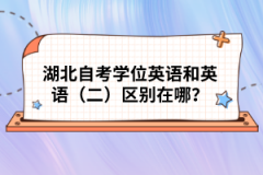 湖北自考學(xué)位英語和英語（二）區(qū)別在哪？