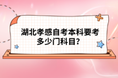 湖北孝感自考本科要考多少門科目？