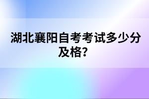 湖北襄陽(yáng)自考考試多少分及格？