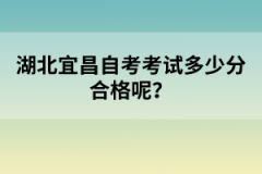 湖北宜昌自考考試多少分合格呢？