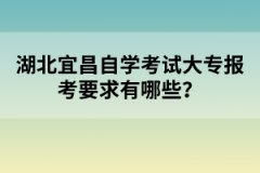 湖北宜昌自學(xué)考試大專報考要求有哪些？