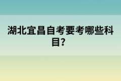 湖北宜昌自考要考哪些科目？