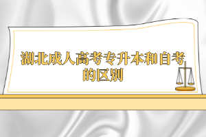 湖北成人高考專升本和自考的區(qū)別