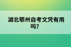 湖北鄂州自考文憑有用嗎？