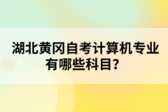 湖北黃岡自考計算機(jī)專業(yè)有哪些科目？