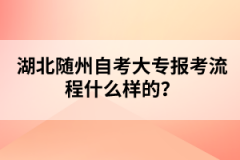 湖北隨州自考大專報(bào)考流程什么樣的？