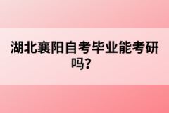 湖北襄陽自考畢業(yè)能考研嗎？