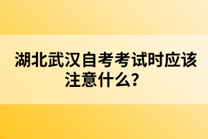 湖北武漢自考考試時(shí)應(yīng)該注意什么？