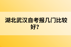 湖北武漢自考報(bào)幾門比較好？