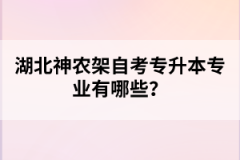 湖北神農(nóng)架自考專升本專業(yè)有哪些？