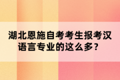 湖北恩施自考考生報(bào)考漢語(yǔ)言專業(yè)的這么多？