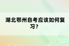 湖北鄂州自考應(yīng)該如何復(fù)習(xí)？