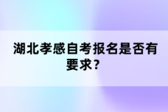 湖北孝感自考報名是否有要求？