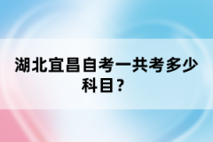 湖北宜昌自考一共考多少科目？