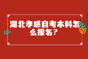 湖北孝感自考本科怎么報(bào)名？