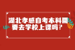 湖北孝感自考本科需要去學校上課嗎？