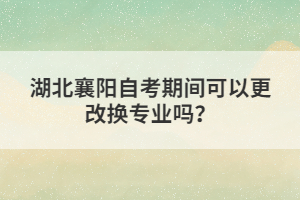 湖北襄陽自考期間可以更改換專業(yè)嗎？