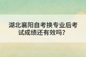 湖北襄陽自考換專業(yè)后考試成績還有效嗎？