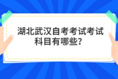 湖北武漢自考考試科目有哪些？