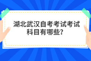 湖北武漢自考考試考試科目有哪些？